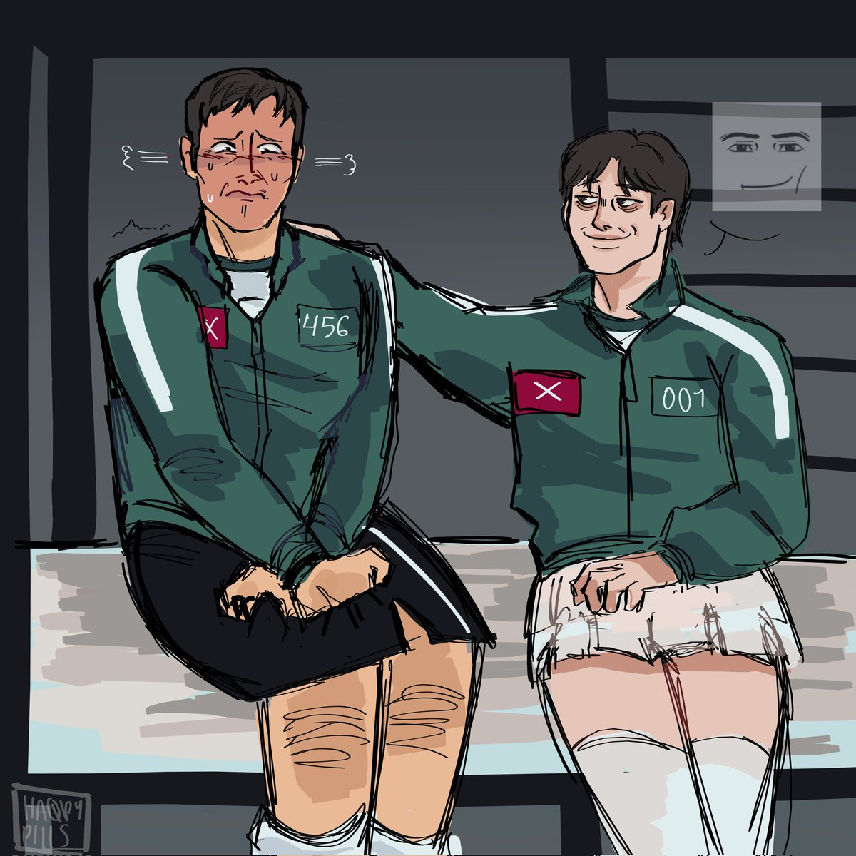 HaqpyP's tweet image. Me inspire de una foto que encontré en Facebook AJQJJ
Espero sea de su agrado
- - -
□ : Para el próximo juego deberán usar esto
#SquidGame2
#ElJuegoDelCalamar
#456x001
#inhun
#thanos
#Player230
#player124
#player380