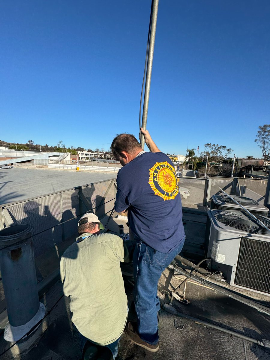 AlPost283's tweet image. When cell service failed on Jan. 7, Ham Radio at American Legion Post 283 kept Pacific Palisades connected. Today, we’re installing a new repeater to replace the one lost in the Methodist Church fire. Reliable communication saves lives. #HamRadio #PalisadesFire #PaliStrong