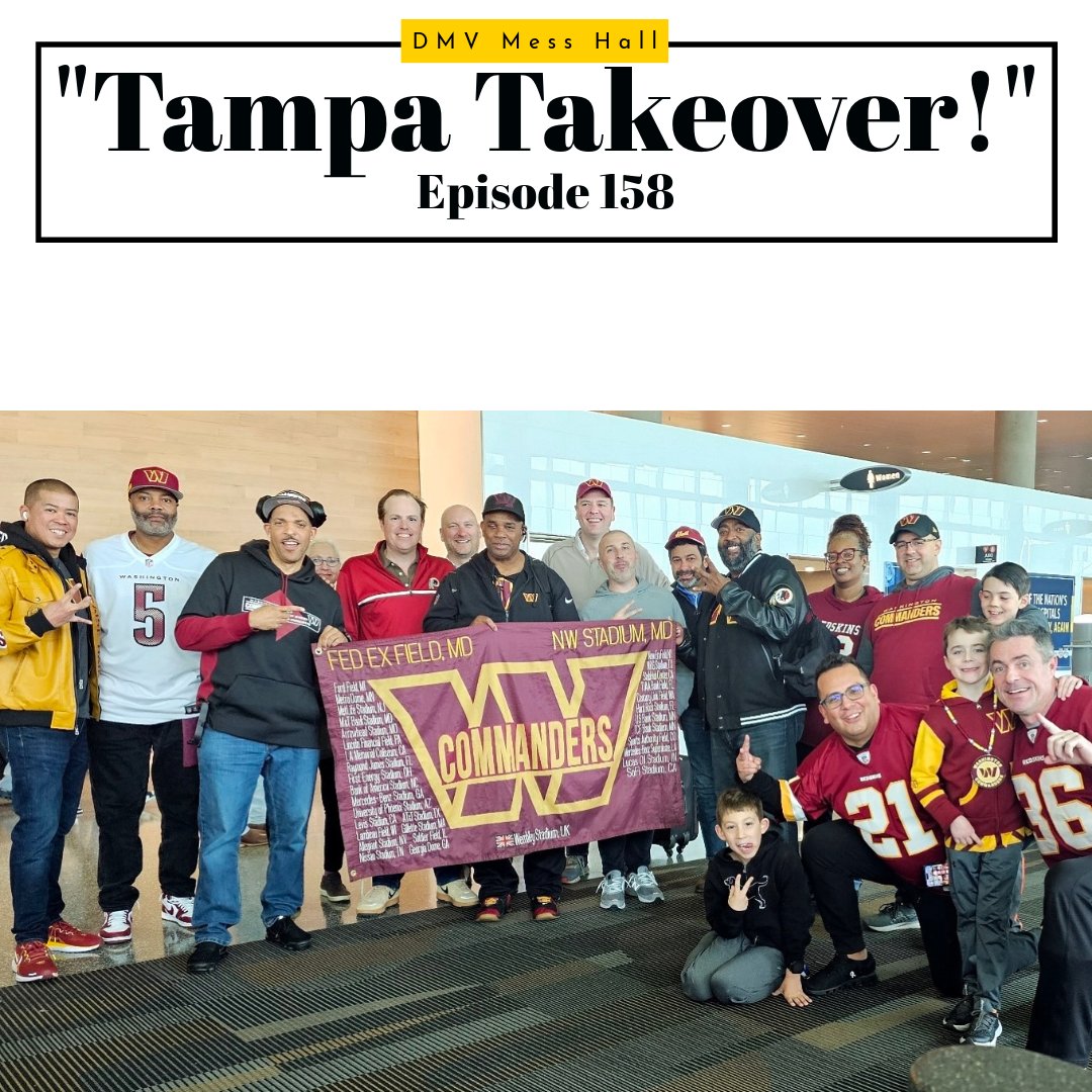 DMV Mess Hall (@dmvmesshall) on Twitter photo Operation Tampa Takeover is complete. <a href="/RallyCaptain/">Rally Captain</a> & <a href="/TailgateTed/">Tailgate Ted</a> recorded a new pod recapping their trip down in the Bay. Trust us you don't want to miss this episode.
🎧 - creators.spotify.com/pod/show/dmv-m…
📺 - youtu.be/pcNDCpwnJXY Operation Tampa Takeover is complete. <a href="/RallyCaptain/">Rally Captain</a> & <a href="/TailgateTed/">Tailgate Ted</a> recorded a new pod recapping their trip down in the Bay. Trust us you don't want to miss this episode.
🎧 - creators.spotify.com/pod/show/dmv-m…
📺 - youtu.be/pcNDCpwnJXY