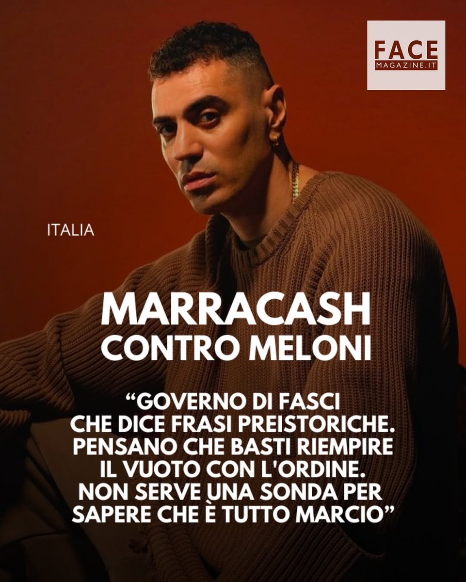 avila92796's tweet photo. Voi non ci crederete, ma Marracash, dopo queste stupende parole contro Giorgia Meloni, in meno di 24 ore è uscita la notizia ufficiale che sarà co-conduttore con Conti al Festival di Sanremo...
#DicasiTeleMeloni
😂😂😂😂😂😂😂😂😂😂 https://t.co/G2Rlqe5XqO
