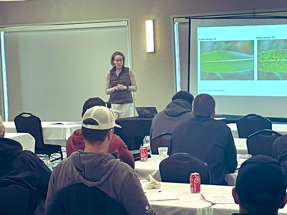 Dr Alison Robertson at Okoboji Crop Advantage.  Great presentation!