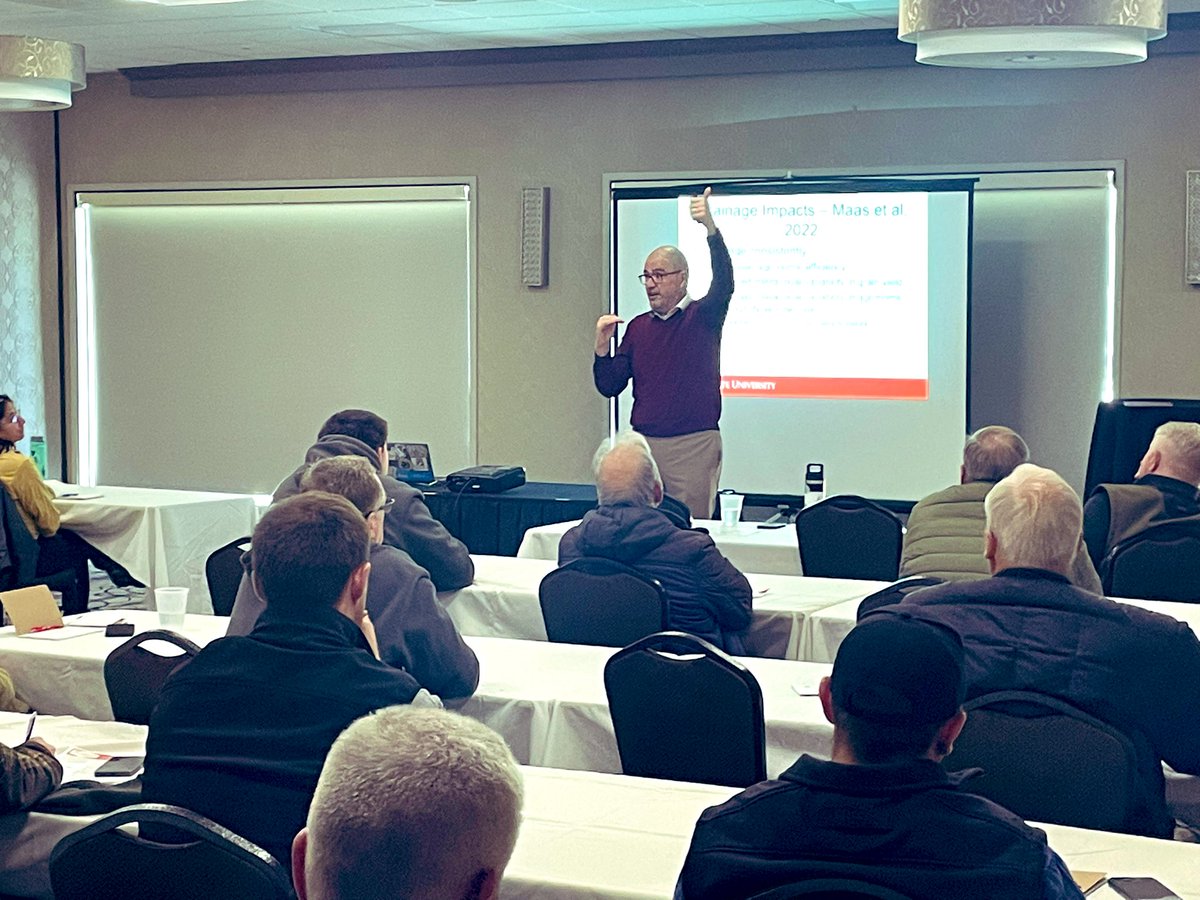 Matt Helmers at Okoboji Crop Advantage.  2 great topics discussed in his talks.