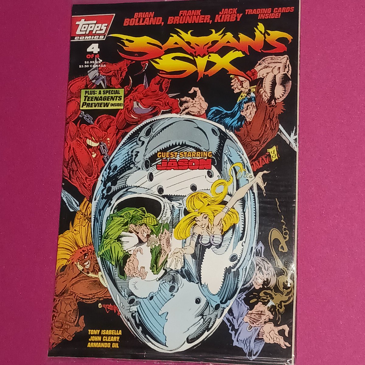 kpop_junki's tweet photo. CBFC's ABC Challenge @cbfcwest @The_Low_Grades
#abcsofcomicswiththecbfc
Day 12 - J for Jason Vorhees
Satan's Six #4 (1993)
1st Appearance of Jason Vorhees in comics. Polybagged with the Topps cards
#comics #nerds #cbfcwestchapter #cbfc https://t.co/POAEoQJY7s