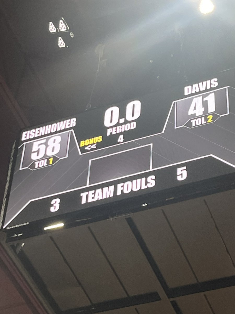 Good win for the Ike Eagles over rival Davis.
Eisenhower 58
Davis 41
<a href="/GDayHoopScout/">🅶🅴🅾🅵🅵🆁🅴🆈 🅳🅰🆈 🆂🆁.</a> <a href="/RcsSports/">Jim Hicks</a> <a href="/bigsloan32/">Marcus Sloan</a> <a href="/ihss_houston/">Houston Inside High School Sports</a> <a href="/vypehouston/">VYPE Houston</a> <a href="/djones8301/">Doug Jones</a> <a href="/ihss_houston/">Houston Inside High School Sports</a>