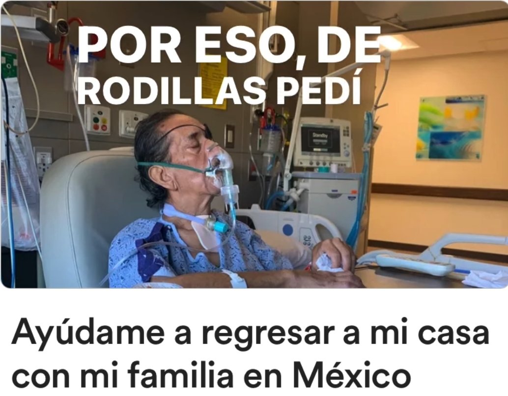🚨¡Ayudemos a José Antonio a regresar a casa!

🇺🇸Después de 18 años como migrante, José Antonio García enfrenta un difícil camino tras sufrir un derrame cerebral y ser diagnosticado con cáncer. Su mayor deseo es volver a Irapuato, Guanajuato, para estar con su familia y conocer a