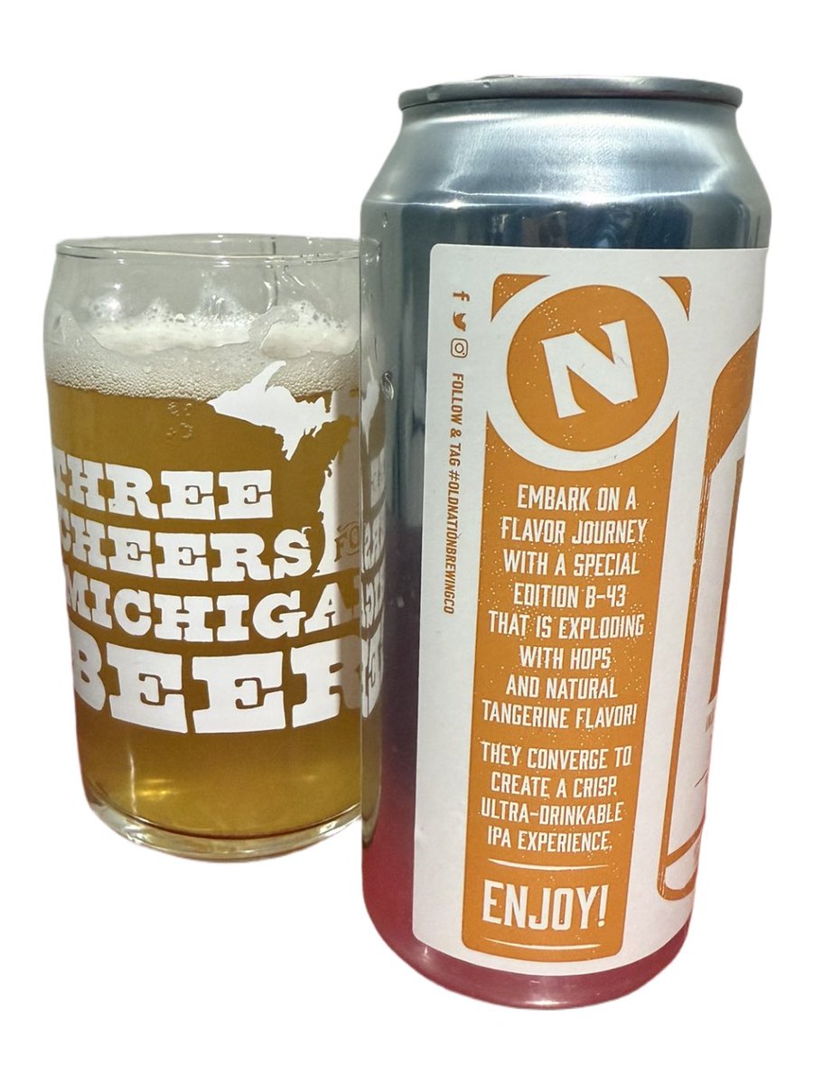 BeerAdviser's tweet photo. 🍊 Grapefruit B-43 🍊
@OldNationBrew | Williamston, MI
Brut IPA | 7% ABV | 65 IBU
@untappd : 3.95 | My Rating: 3.75
Crisp, bubbly, & zesty—champagne of IPAs! 🥂🍺 Dry finish & refreshing grapefruit vibes.
Go-to Brut IPA? 🍻👇
#GrapefruitB43 #BrutIPA https://t.co/GSAqvqwXV7