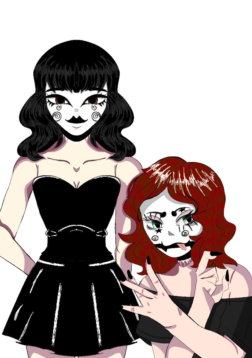 hellDonor's tweet photo. The gothic and juggalette girl 
(Me and my best friend!) https://t.co/17Dm6ZY1p2