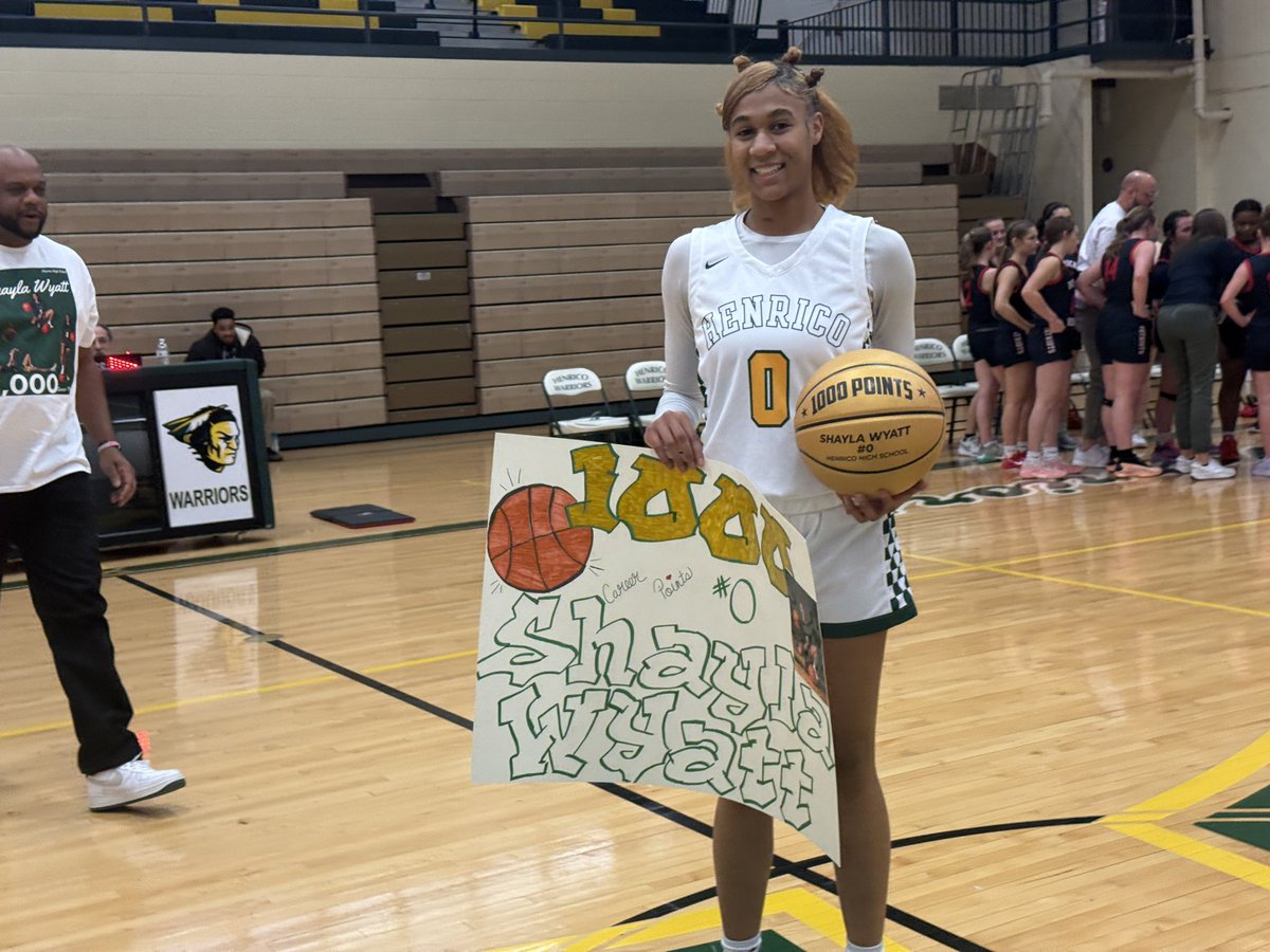 Karin Castillo-Rose (@hhs_prncpl) on Twitter photo Not 1 but 2 Lady Warriors scored 1000 points tonight <a href="/HenricoHighSch/">Henrico High School</a> !!! #BEHOLD 💚💛<a href="/SanaaMoore2/">Sanaa Moore</a> <a href="/Shayla_Wyatt15/">Shayla Wyatt c/o 2025 #0</a> <a href="/DSAPBaisey/">Paige Baisey</a> <a href="/ehphelps/">AP_Phelps</a> Not 1 but 2 Lady Warriors scored 1000 points tonight <a href="/HenricoHighSch/">Henrico High School</a> !!! #BEHOLD 💚💛<a href="/SanaaMoore2/">Sanaa Moore</a> <a href="/Shayla_Wyatt15/">Shayla Wyatt c/o 2025 #0</a> <a href="/DSAPBaisey/">Paige Baisey</a> <a href="/ehphelps/">AP_Phelps</a>