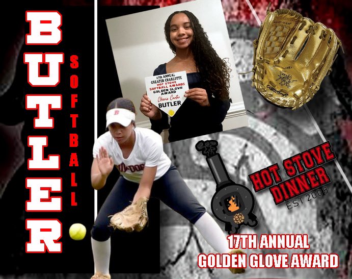 Congratulations to Butler Softball’s Cherie Carter for being awarded the 17th annual Hot Stove Golden Glove Award.