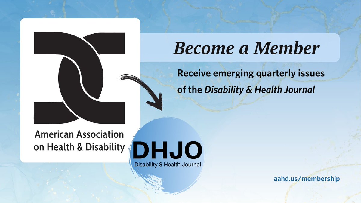 Disability & Health Journal (@dis_health) on Twitter photo Did you know: <a href="/AAHD1/">AAHD Disability</a> members receive print versions of the Disability & Health Journal? Become a member today, and support #HealthEquity for people with disabilities. Learn more: aahd.us/membership/ Did you know: <a href="/AAHD1/">AAHD Disability</a> members receive print versions of the Disability & Health Journal? Become a member today, and support #HealthEquity for people with disabilities. Learn more: aahd.us/membership/