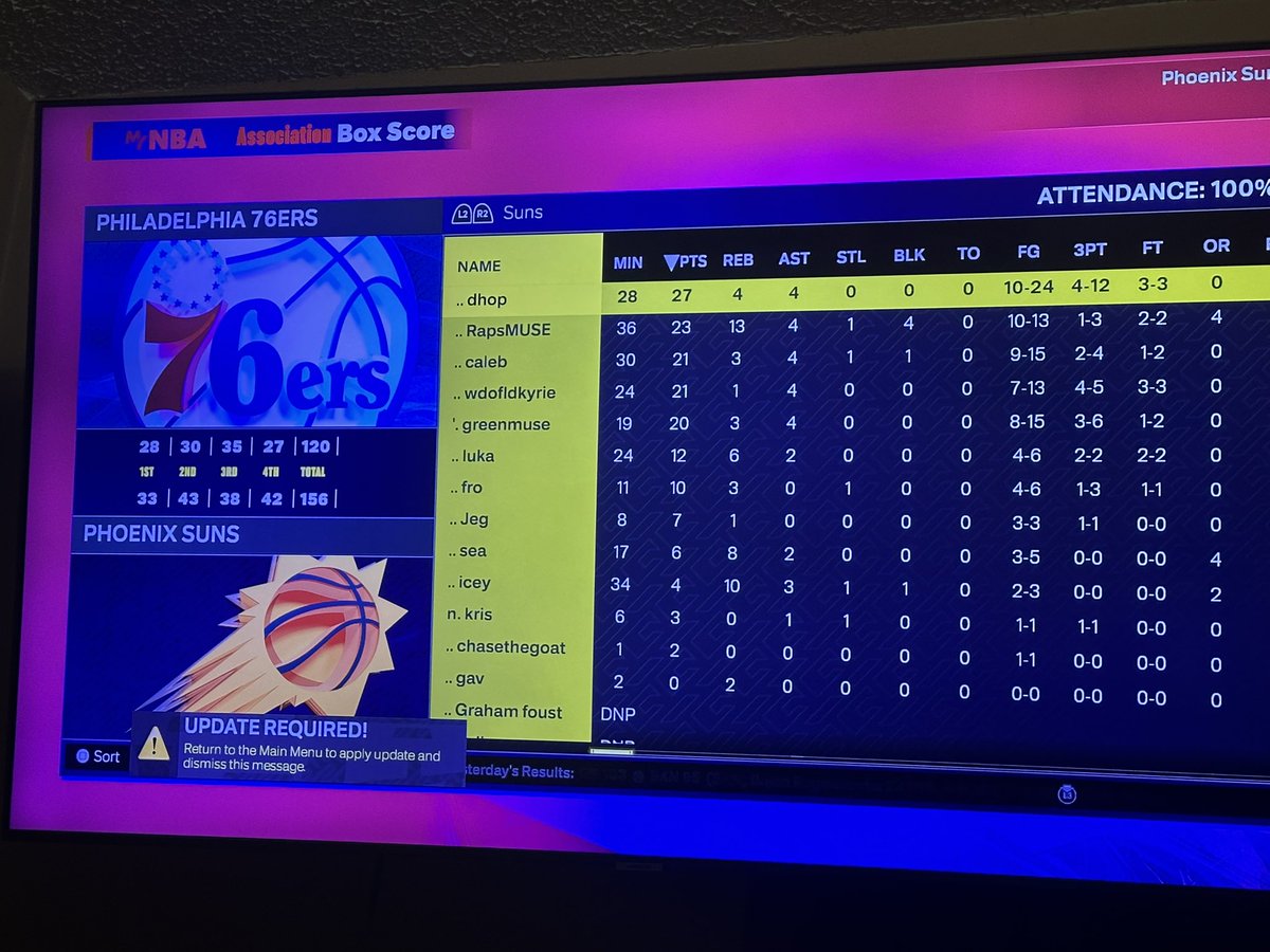 BAXCommish's tweet image. Final: NOLAKillers win 156-120 against SigmaSquad