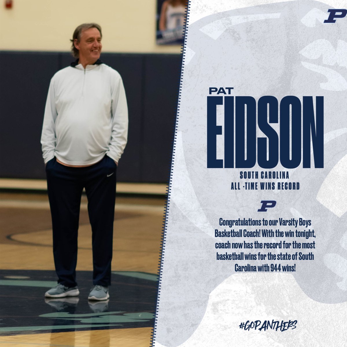 PPSAthletics's tweet photo. Congratulations Coach! #GoPanthers https://t.co/h9ZP5pdDX6
