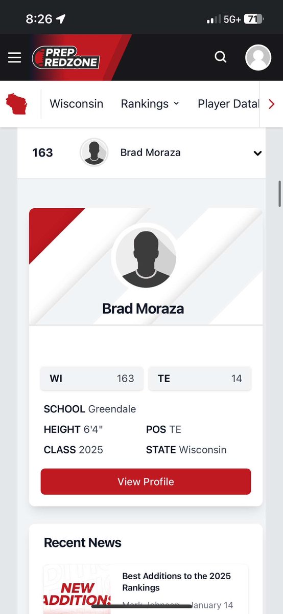 Thanks <a href="/MJ_NFLDraft/">Mark Johnson</a> for the updated ranking!!! 
<a href="/PrepRedzoneWI/">Prep Redzone Wisconsin</a>