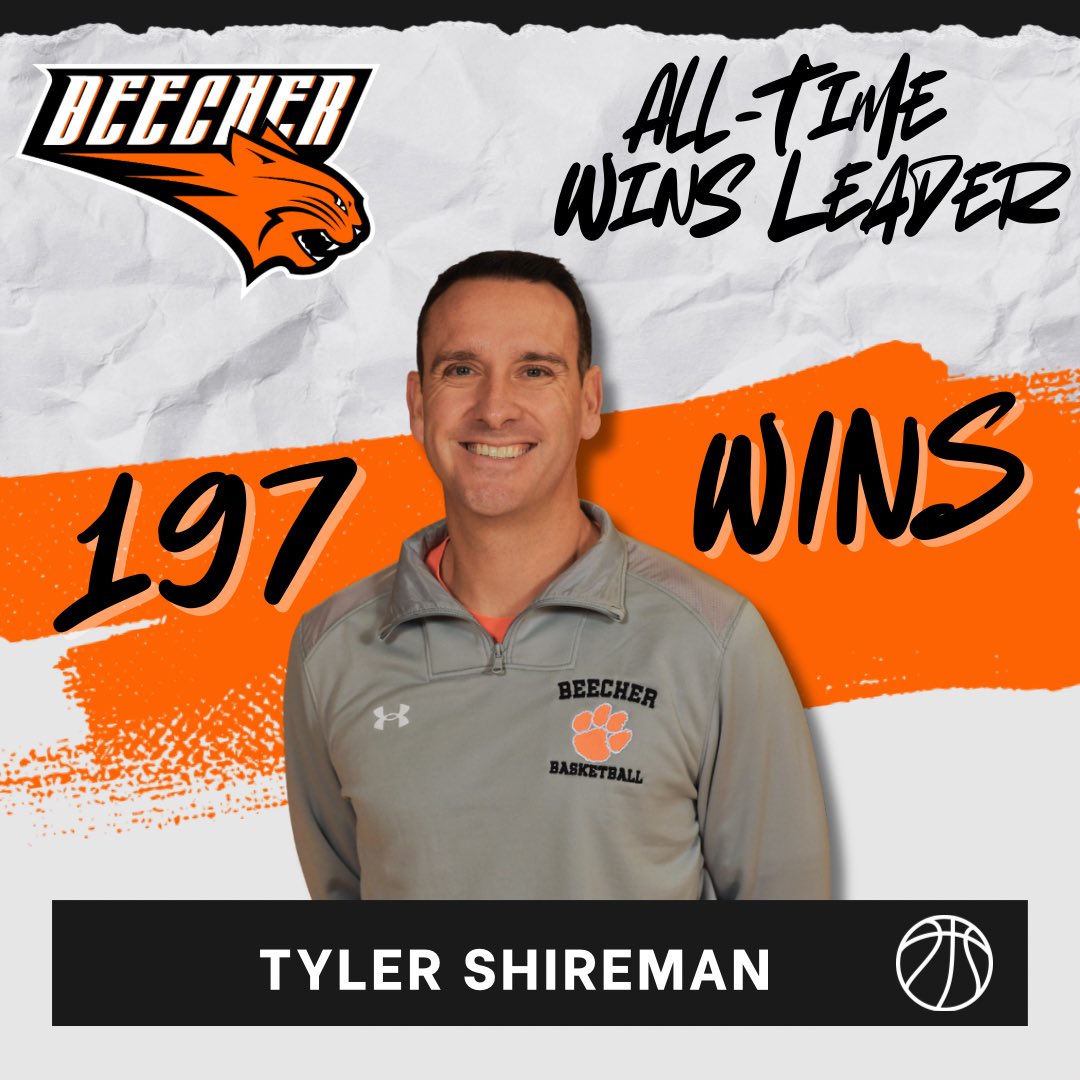 BeecherBobcats's tweet photo. Tonight’s comeback victory was also a milestone win for Coach Shireman. He now has the most wins in Beecher boys basketball history! https://t.co/oFtgUXHzCV