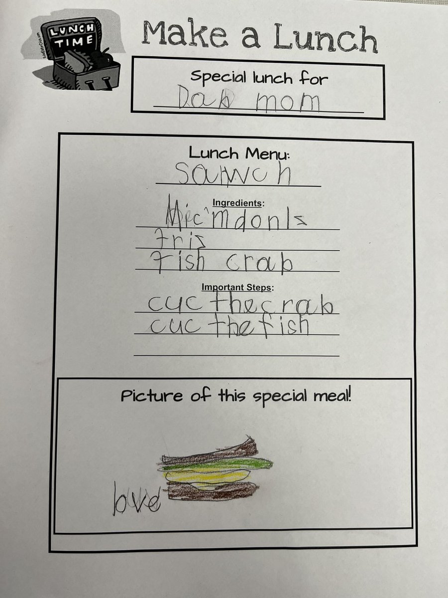kmo7's tweet photo. First grade writing is the absolute best. 
I can’t even pick a favorite 🥰💙 https://t.co/OkiPq5gvzv