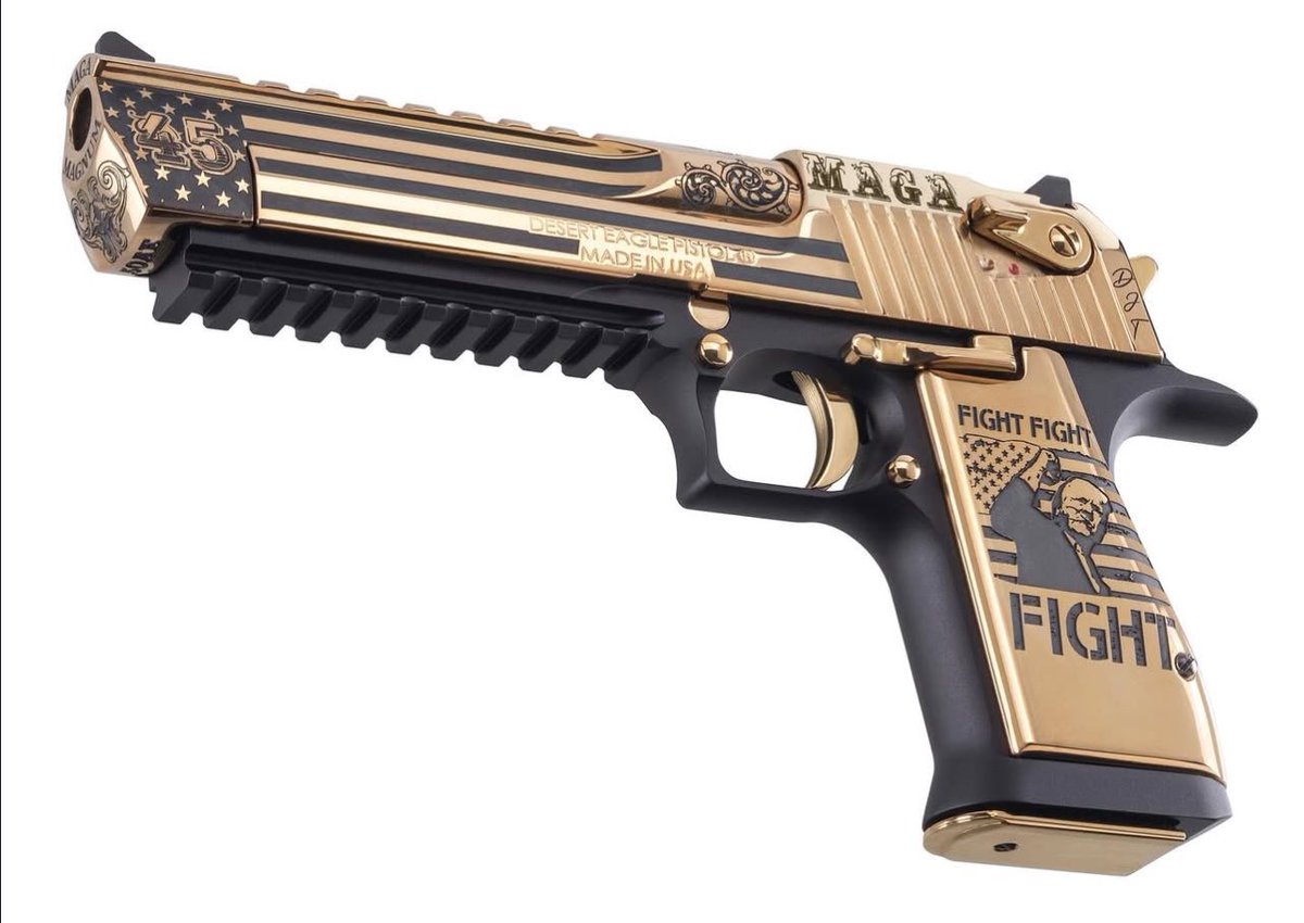 luke_hamilton's tweet photo. Proud to have collaborated with @MagnumResearch on this work of art. And excited about this new chapter for America!!! I present the MAGA Magnum🇺🇸🇺🇸🇺🇸 #DE50 #50Cal #DesertEagle #Trump #Maga #Fight #USA #SinnerMass https://t.co/6yaM1kCiuy