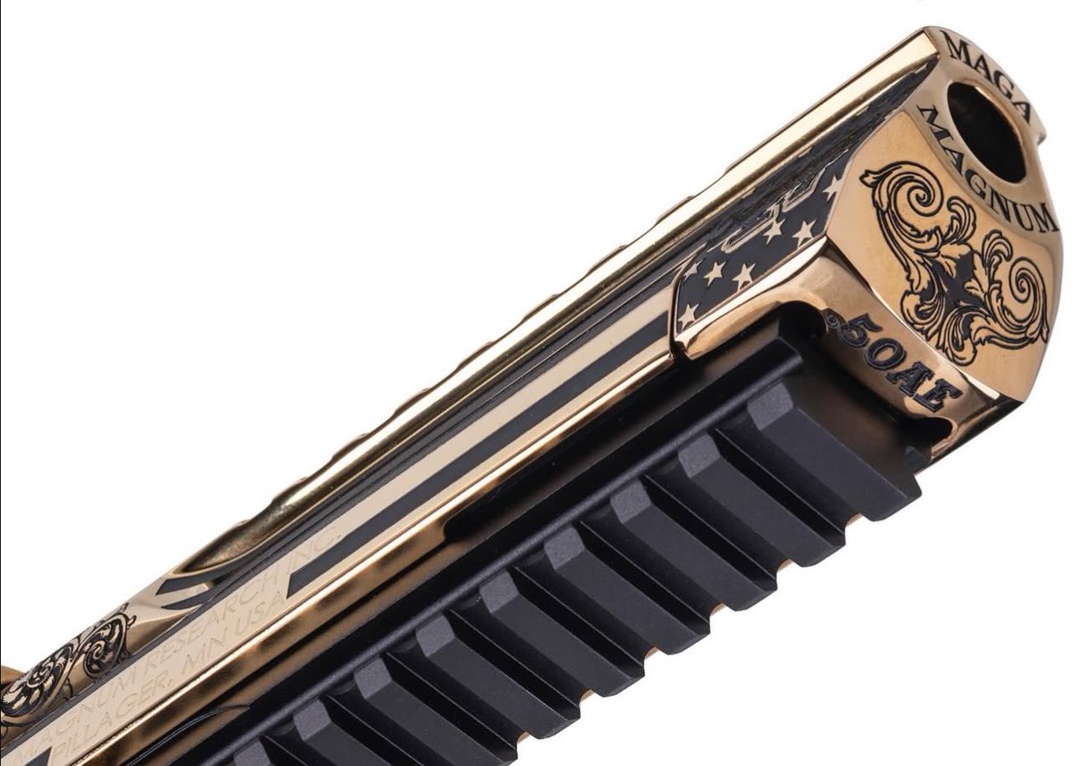 luke_hamilton's tweet photo. Proud to have collaborated with @MagnumResearch on this work of art. And excited about this new chapter for America!!! I present the MAGA Magnum🇺🇸🇺🇸🇺🇸 #DE50 #50Cal #DesertEagle #Trump #Maga #Fight #USA #SinnerMass https://t.co/6yaM1kCiuy