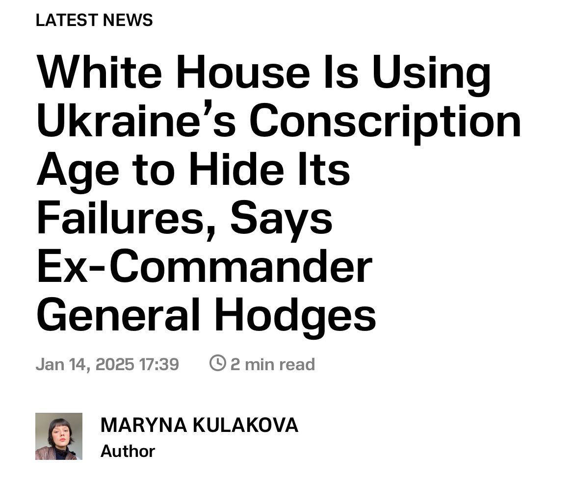 America let a hundred thousand able-bodied and motivated soldiers fight under-equipped for years and get injured. Now they want replacements.

You had 6000 Abrams tanks sitting around in the desert and you sent 31.

united24media.com/latest-news/wh…