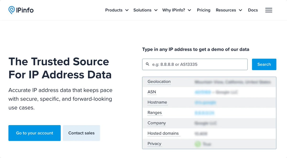 一直习惯访问ipinfo 来查询本机IP 地址，突然改版后，访问网站首页不再显示本地IP，大佬们，有其它的推荐吗？