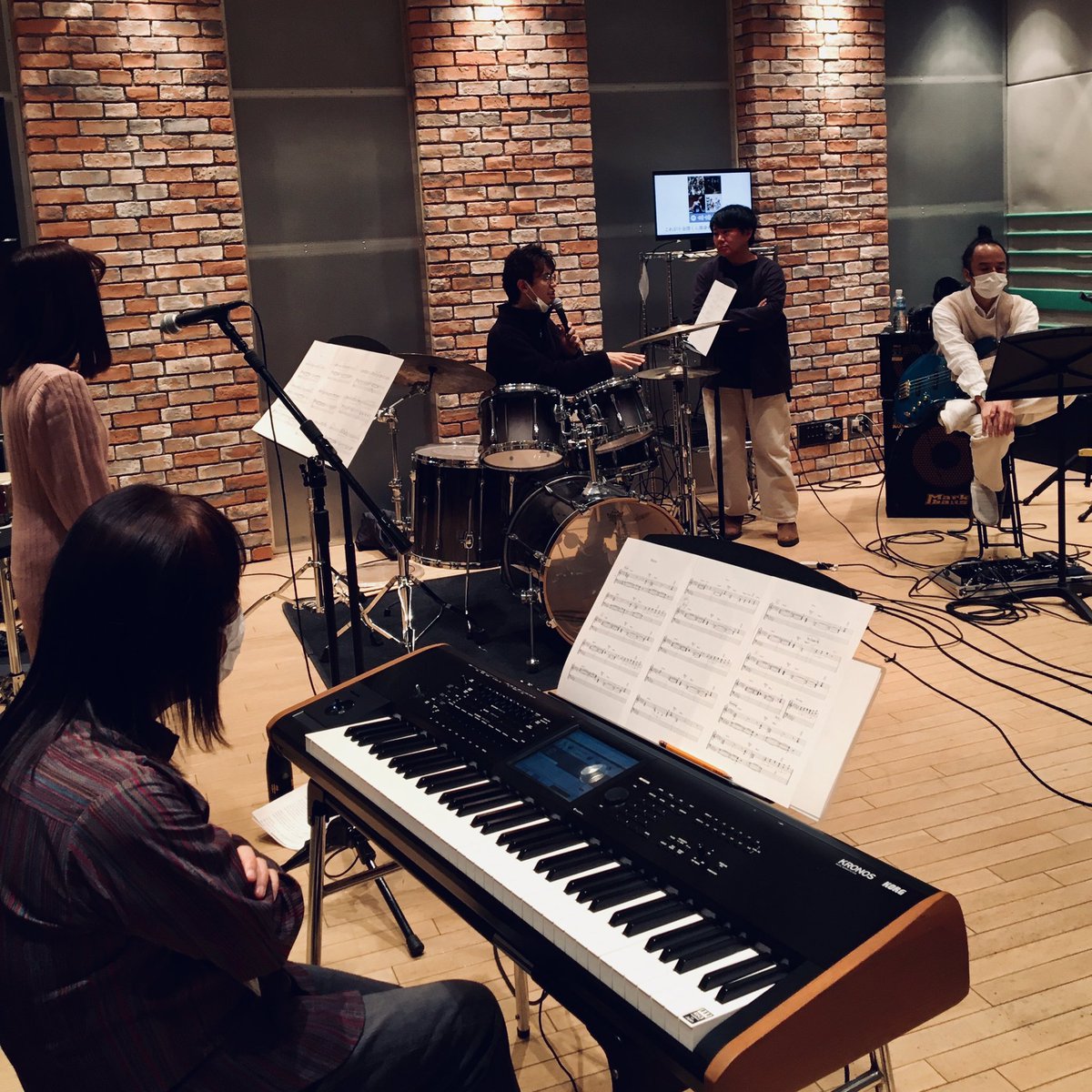 tcm_mmc's tweet image. 本日1/15(水)の「スタジオ・セッション」授業は、Amapianoの分析と“生楽器でやってみた”でした！