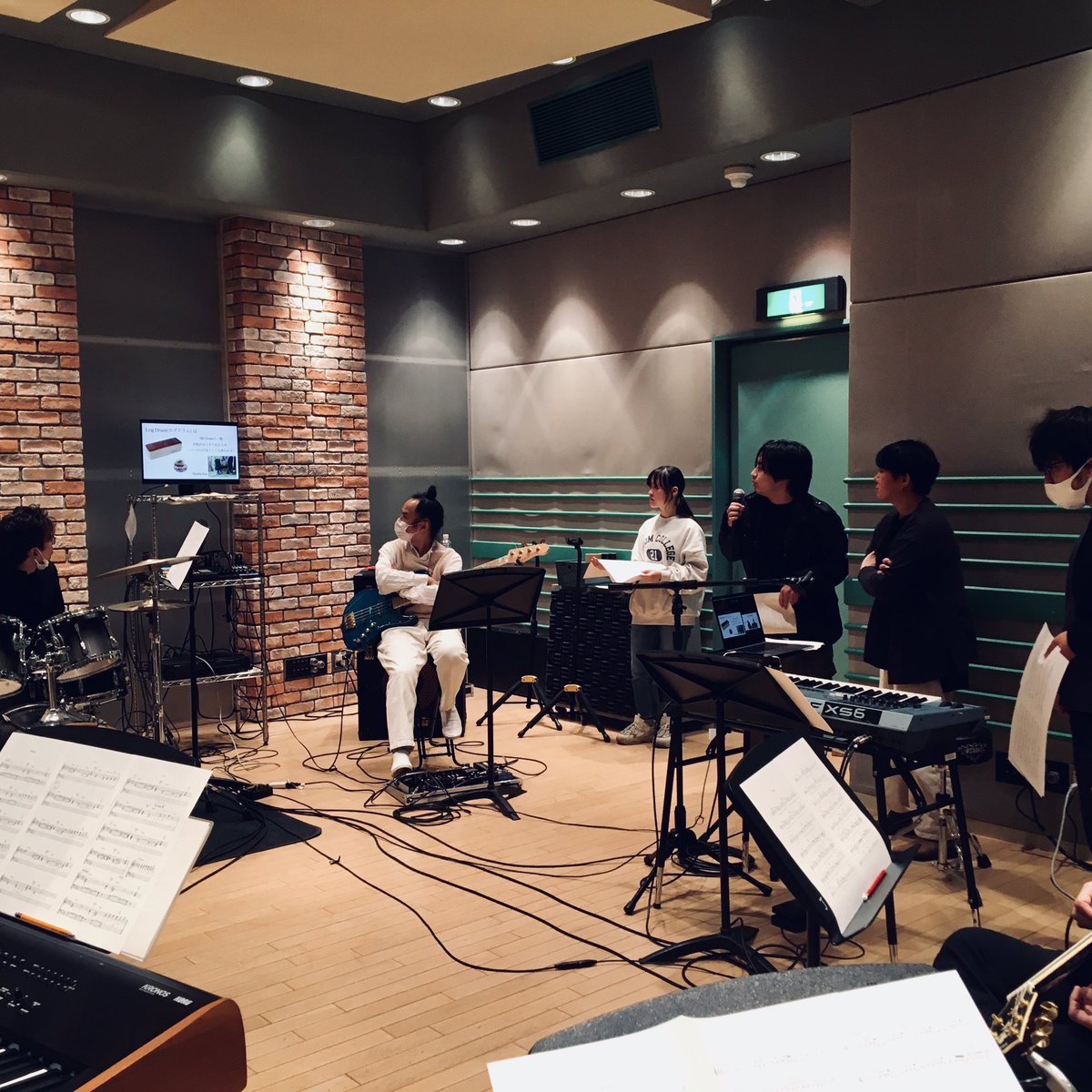 tcm_mmc's tweet image. 本日1/15(水)の「スタジオ・セッション」授業は、Amapianoの分析と“生楽器でやってみた”でした！