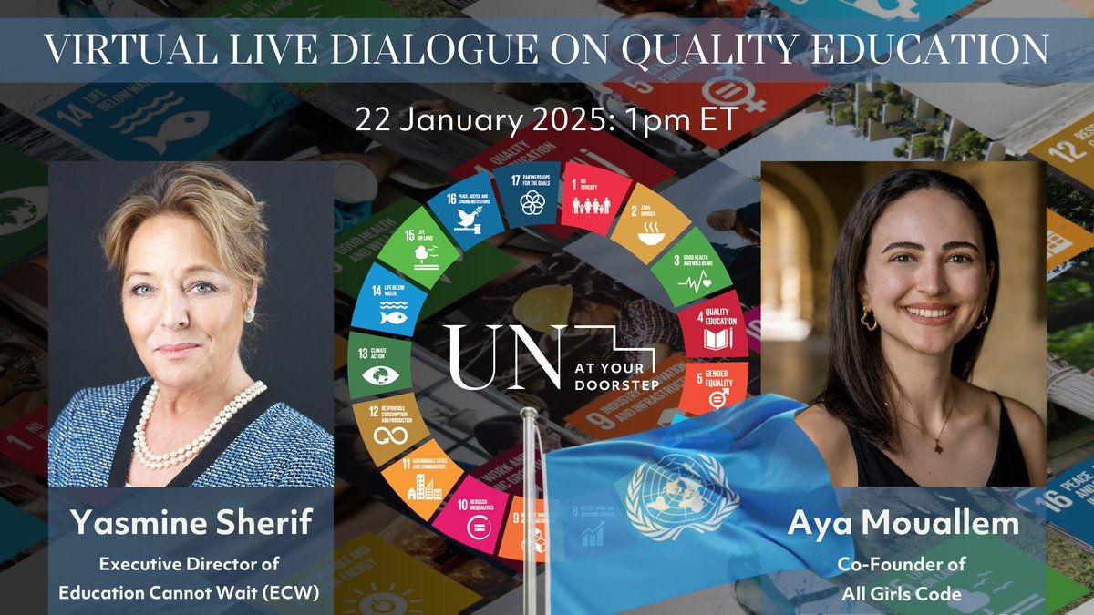 Mission 4.7 (@mission4point7) on Twitter photo 🚨 Join #AgesOfGlobalization & #UNAtYourDoorstep with <a href="/YasmineSherif1/">Yasmine Sherif</a> & <a href="/ayamouallem17/">Aya Mouallem</a> to celebrate the #InternationalEducationDay at the #LearningPlanetFestival!
📅Jan 22
🕐1-2pm ET
Learn more and register👉bit.ly/3BNStR0 🚨 Join #AgesOfGlobalization & #UNAtYourDoorstep with <a href="/YasmineSherif1/">Yasmine Sherif</a> & <a href="/ayamouallem17/">Aya Mouallem</a> to celebrate the #InternationalEducationDay at the #LearningPlanetFestival!
📅Jan 22
🕐1-2pm ET
Learn more and register👉bit.ly/3BNStR0