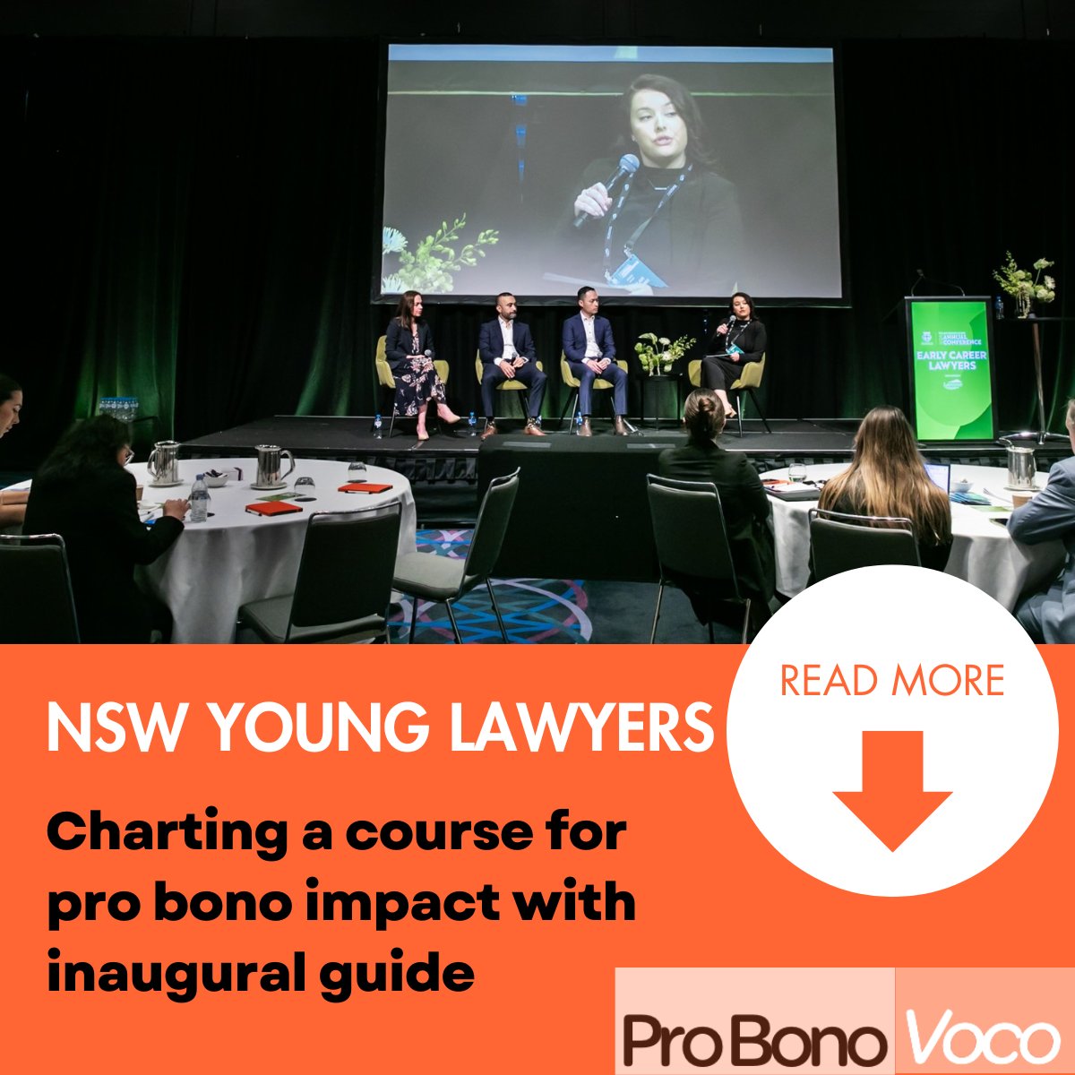 How can early career lawyers be inspired to engage in pro bono?
NSW Young Lawyers are leading the way with their  publication targeted at early career lawyers "Demystifying Pro Bono: Contributing to Closing the Access to Justice Gap in NSW". 

More: probonocentre.org.au/voco-12-nsw-yo…