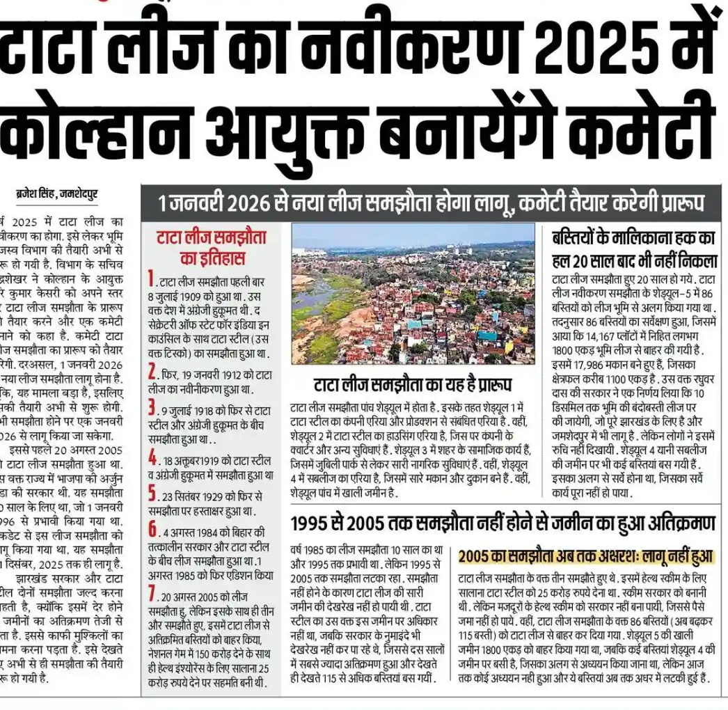 शेड्यूल 5 में जो 17,986 घर बने है क्या ये घर मूल रैयतों की है जिसको मालिकाना हक़ दिलाने की बात एक पुर्व सीएम और मंत्री करते है? अगर इनको लीज एरिया से बाहर किया जा रहा तो इस जमीन को मूल रैयतों को लौटाना चाहिए। जब नीति बनी थी की जो ज़मीन उद्योग में जमीन उपयोग नहीं होगी उसे मूल