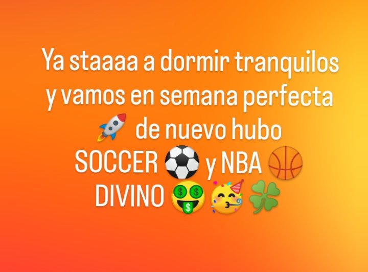 jshipicogroup's tweet photo. #parley #Parlay #parlays #apuestas #apuestasdeportivas #NBA #NBAPicks #soccer #directas
Sigue la fiesta 🥳 ahora sí a dormir tranquilos 😎 esperemos seguir la racha señores 🚀🙏
🍀🍀🍀 https://t.co/1evQwJ8HIj
