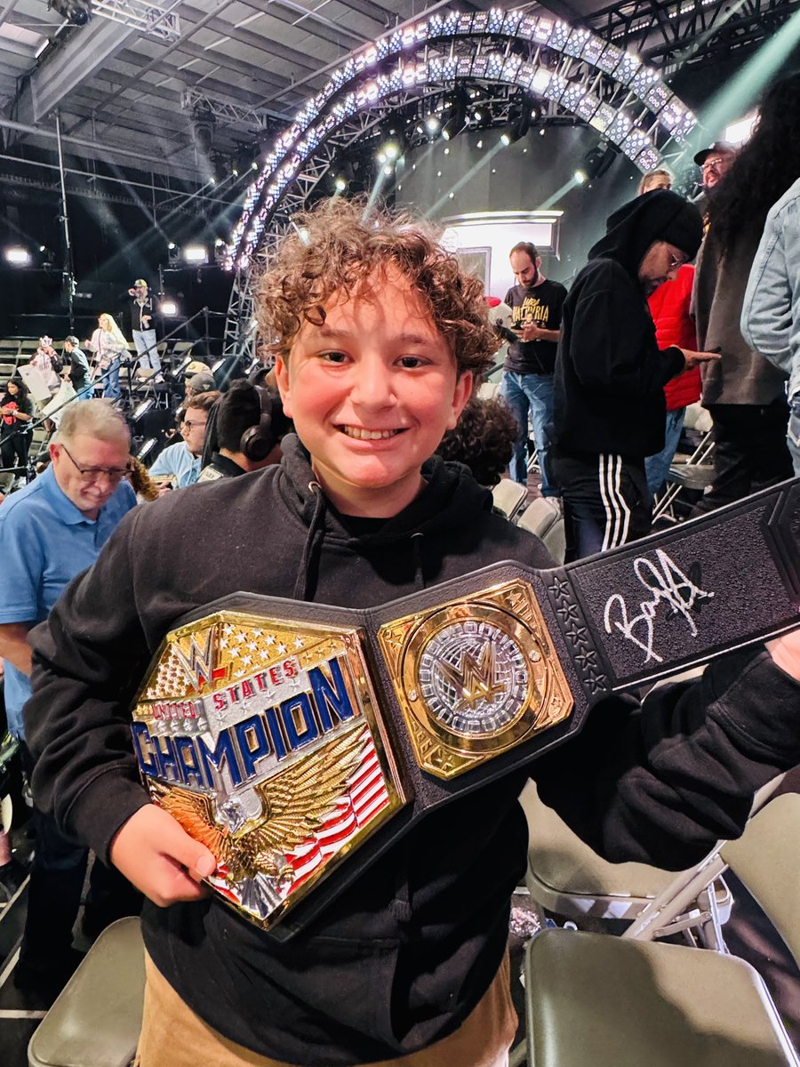 Thank you <a href="/WWENXT/">WWE NXT</a> and <a href="/itsBayleyWWE/">Bayley</a> for the signing my son’s belt! <a href="/caiden53797/">caiden</a> <a href="/WWE/">WWE</a>