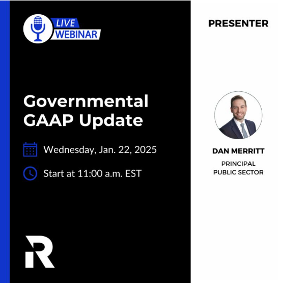 Join Rehmann Principal Dan Merritt for an upcoming webinar! This webinar is essential for public sector entities, including state and local governments and nonprofits, to ensure compliance with the latest accounting standards. Sign up today at: lnkd.in/gvkBbEMh