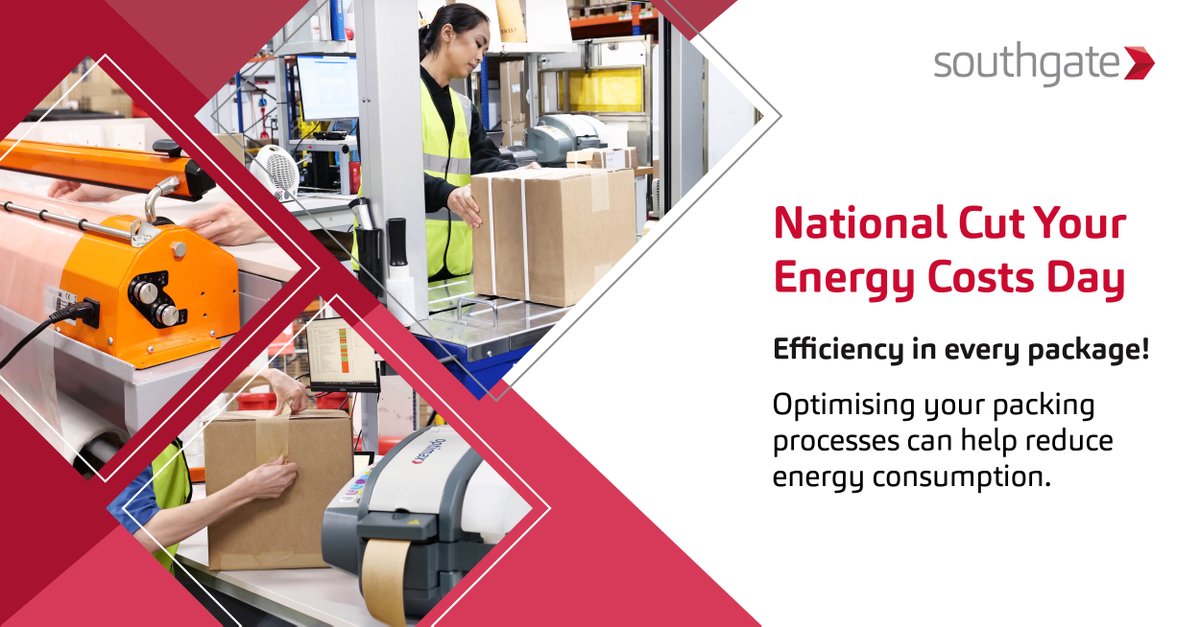 ⚡ This weekend we had National Cut Your Energy Costs Day! 

✔️ Reduce material waste 
✔️ Improve operational efficiency 
✔️ Lower energy usage across your workflow

Streamline your packing processes today!

Visit: bit.ly/4jbxU1v
Email: enquiries@southgateglobal.com.