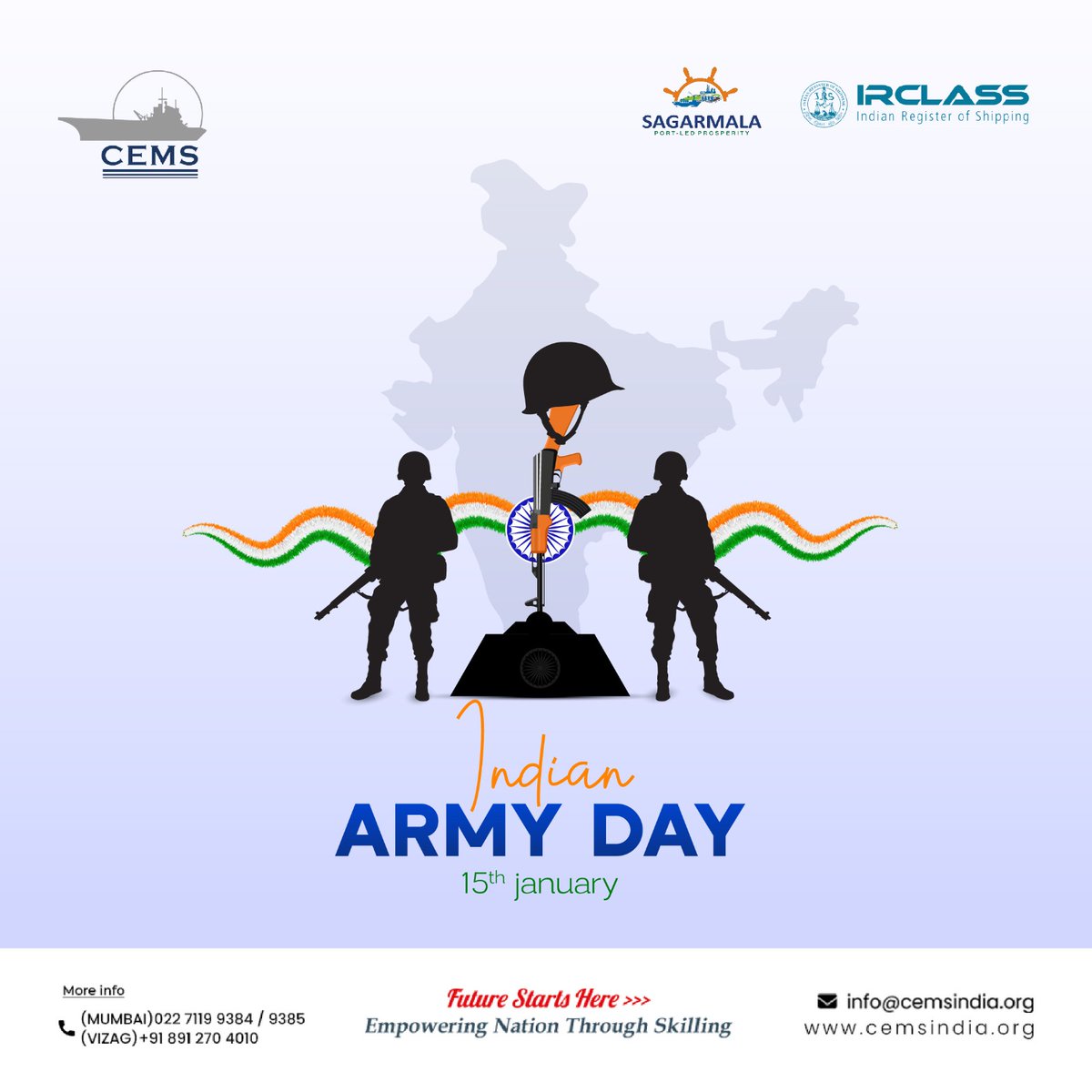 cems_in's tweet image. CEMS celebrates the courage and dedication of our Indian Army. Let’s honor their sacrifices today and every day.

#indianarmyday #armypride #salutetosoldiers #jaihind #nationfirst #indianarmy #bravehearts #armystrong #serviceandsacrifice #indiaforever