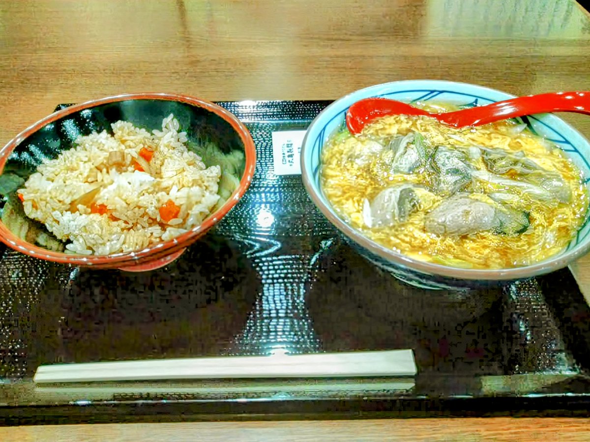 DsYuyu2196's tweet photo. 丸亀製麺  牡蠣玉あんかけうどん◥█̆̈◤࿉∥ https://t.co/QfBMOa8uKa