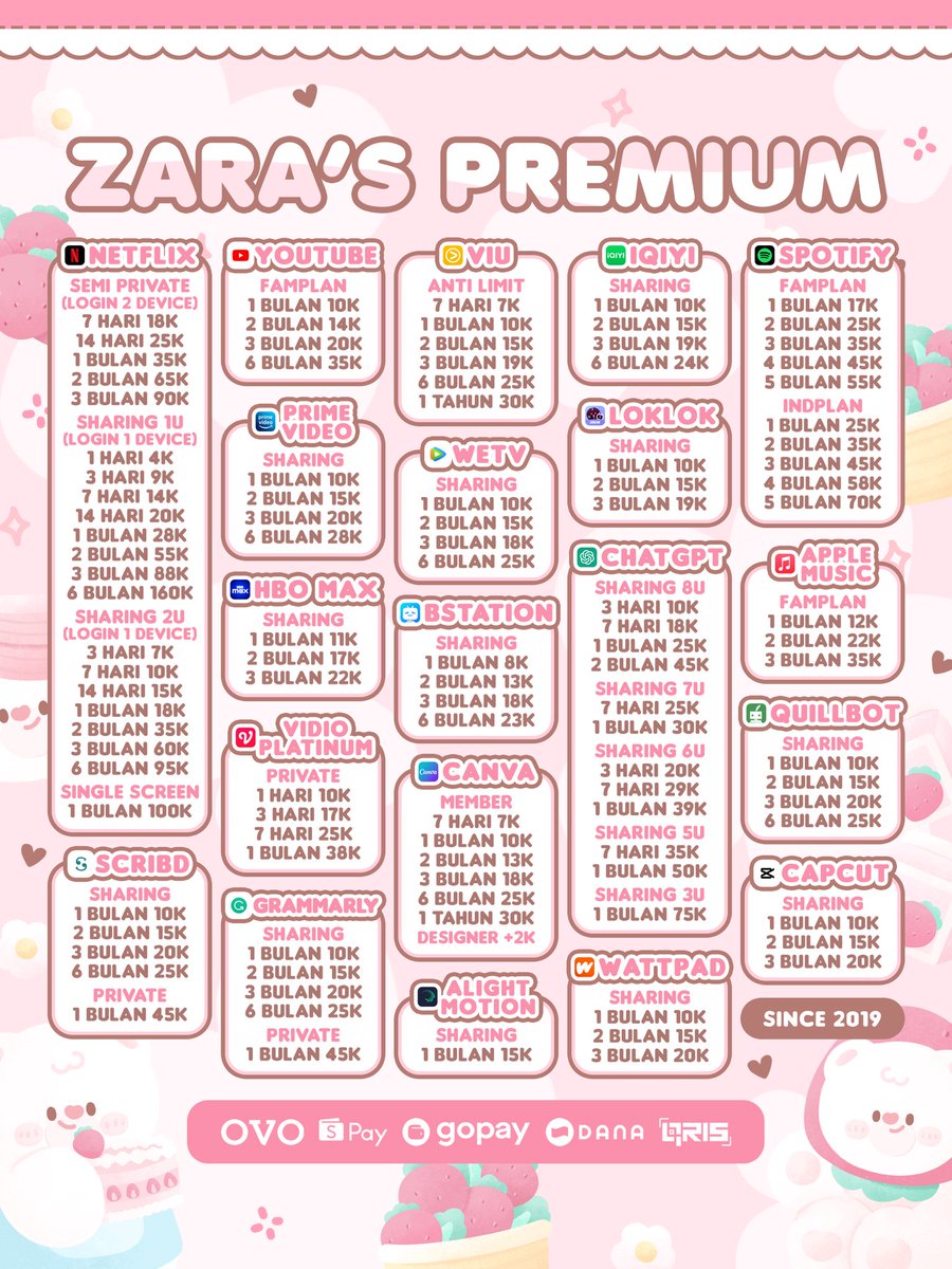 WTS WTB JUAL BELI APLIKASI PREMIUM MURAH

💌 wa.me/+62882022774941

NETFLIX CHATGPT IQIYI  HBO MAX WETV VIDIO VIU CANVA CAPCUT PRO SCRIBD YOUTUBE AMAZONE PRIME  QUILLBOT BSTATION LOKLOK GRAMMARLY APPLE MUSIC SPOTIFY
 #zonauang #zonajajanᅠᅠᅠ