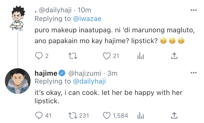 keijisimp__'s tweet photo. #iwaizumihajime short filo au

📸 pov: you’re a rich, rising vlogger getting hate for marrying a famous celebrity—except your husband is iwaizumi hajime https://t.co/y9PsICpBNq