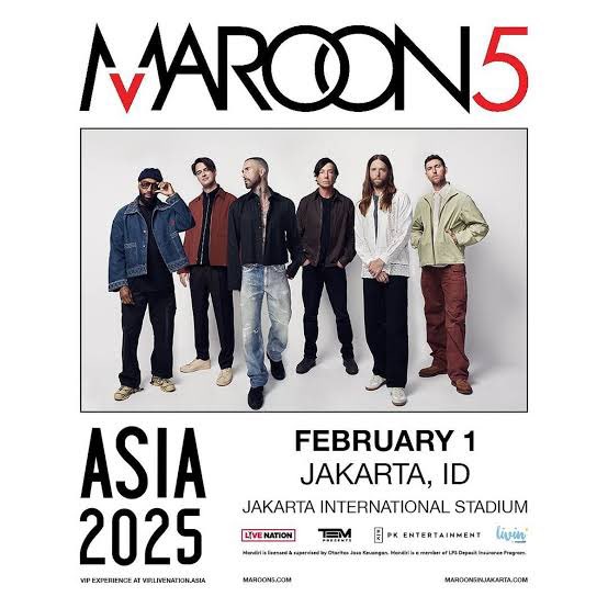 WTS maroon 5 cat 4 Rp. 2.600.000 nego sampe jadi #maroon5 #tiket #tikenkonser #maroon5injakarta