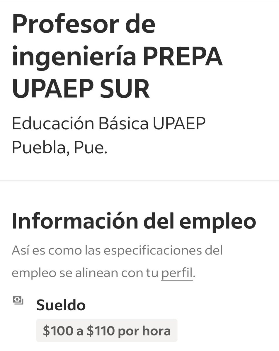 TrabajosMierda's tweet photo. Se busca profesor de preparatoria, ingeniero mecánico. https://t.co/DD04UXJ2wN