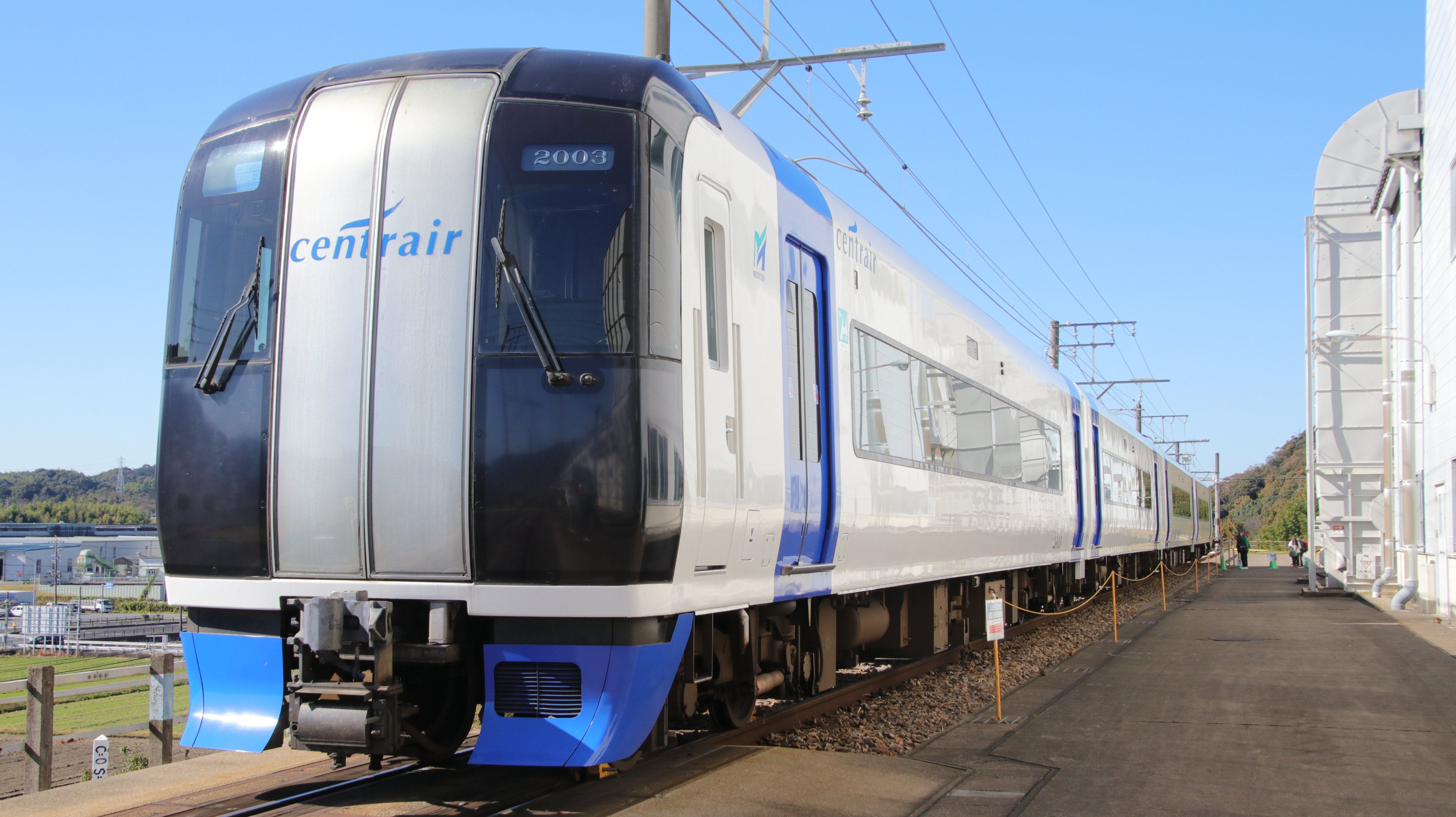 名鉄2000系ブルーミュースカイ　空港線開業20周年ヘッドマーク　前面用パーツ② 空港線開業20周年×2000系デビュー20周年記念 ブルーミュースカイ