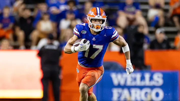 RussNFLDraft's tweet photo. #DraftNotes: Florida WR Chimere Dike was a four sport athlete in high school. He played football, baseball, basketball and ran track. His PR in the 100-meter dash was 10.85 seconds. Started 54 games between Florida & Wisconsin. He will be a @seniorbowl participant. https://t.co/4MXo2L5h0X