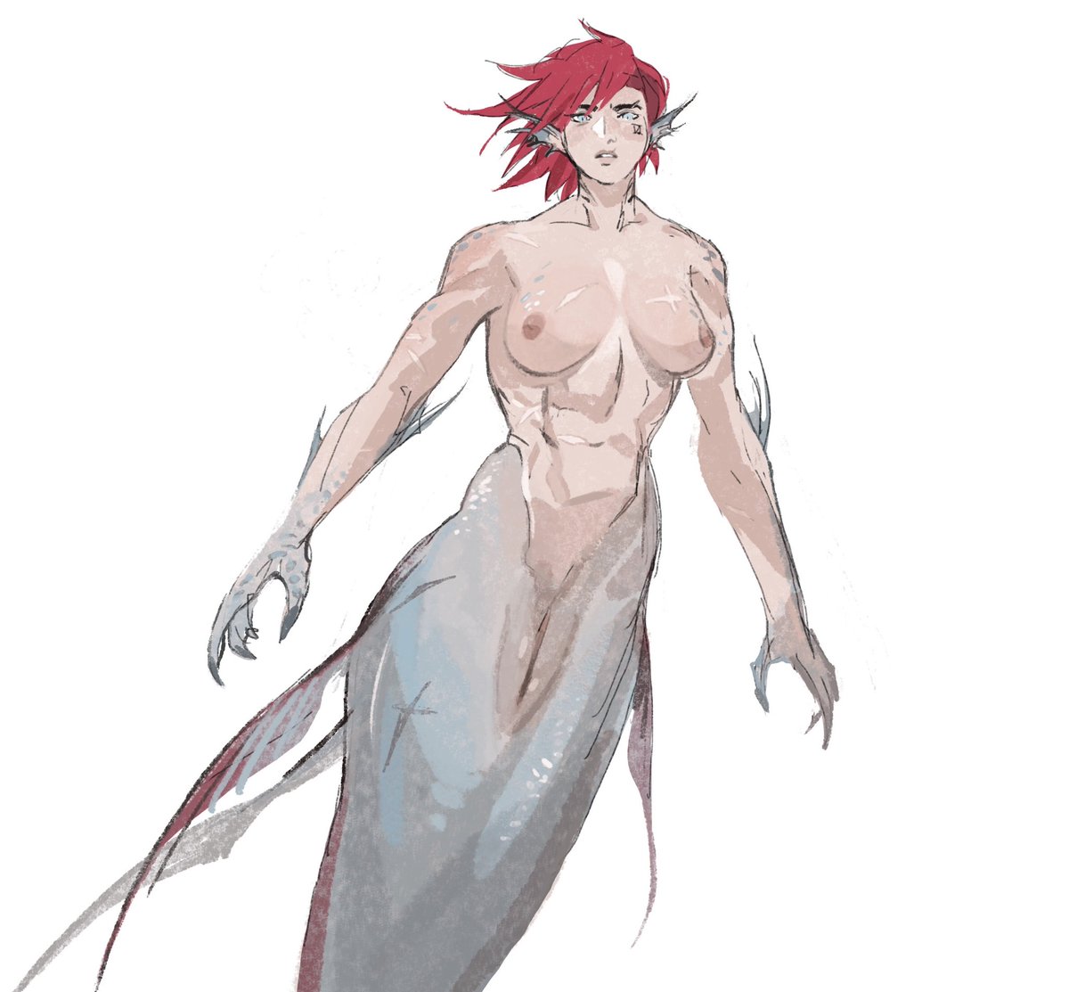 RunHorseRunNSFW's tweet photo. Mermaid AU #caitvi https://t.co/RwZlC4iUPw