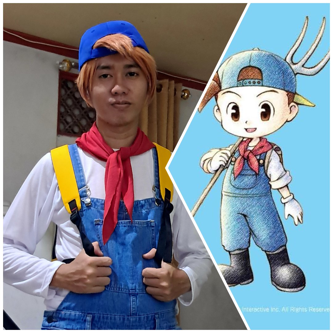 DinovF's tweet photo. Progres cosplay harvestmoon back to nature #harvestmoon #harvestmoonbacktonature https://t.co/WLBjGyT3uv