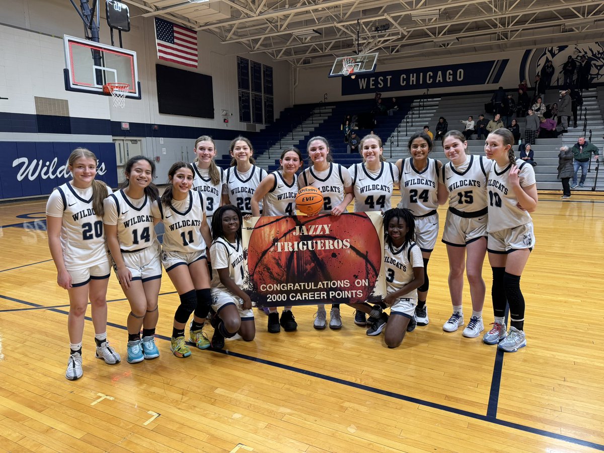 wego_basketball's tweet photo. Congratulations to Jazz on reaching 2000 career points by putting up 32 against Glenbard East tonight. Jazz is a tremendous player and an even better leader. We are proud of you Jazz - congratulations! https://t.co/f3xwFU3Hfs