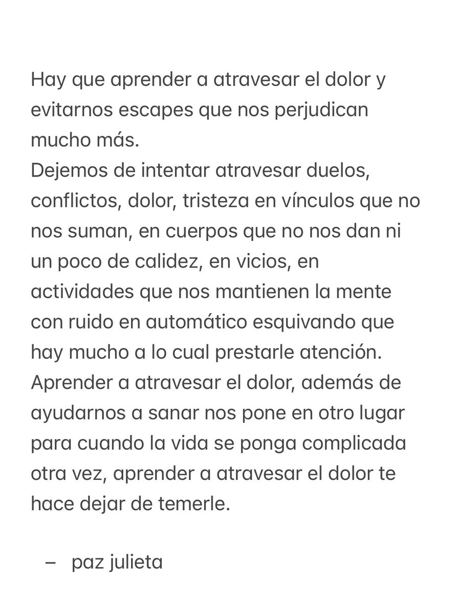 “Atravesar el dolor”