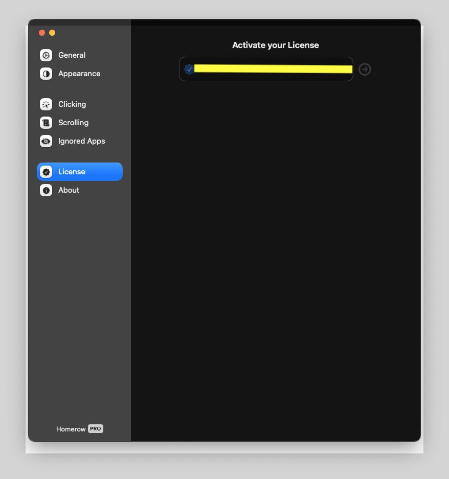 itsgg's tweet photo. @homerow_app License activation with my purchase code is not working. The arrow is grayed out, and pressing Enter doesn't work. I keep receiving pro upgrade notifications. @homerow_app https://t.co/9rKrEGfw0H