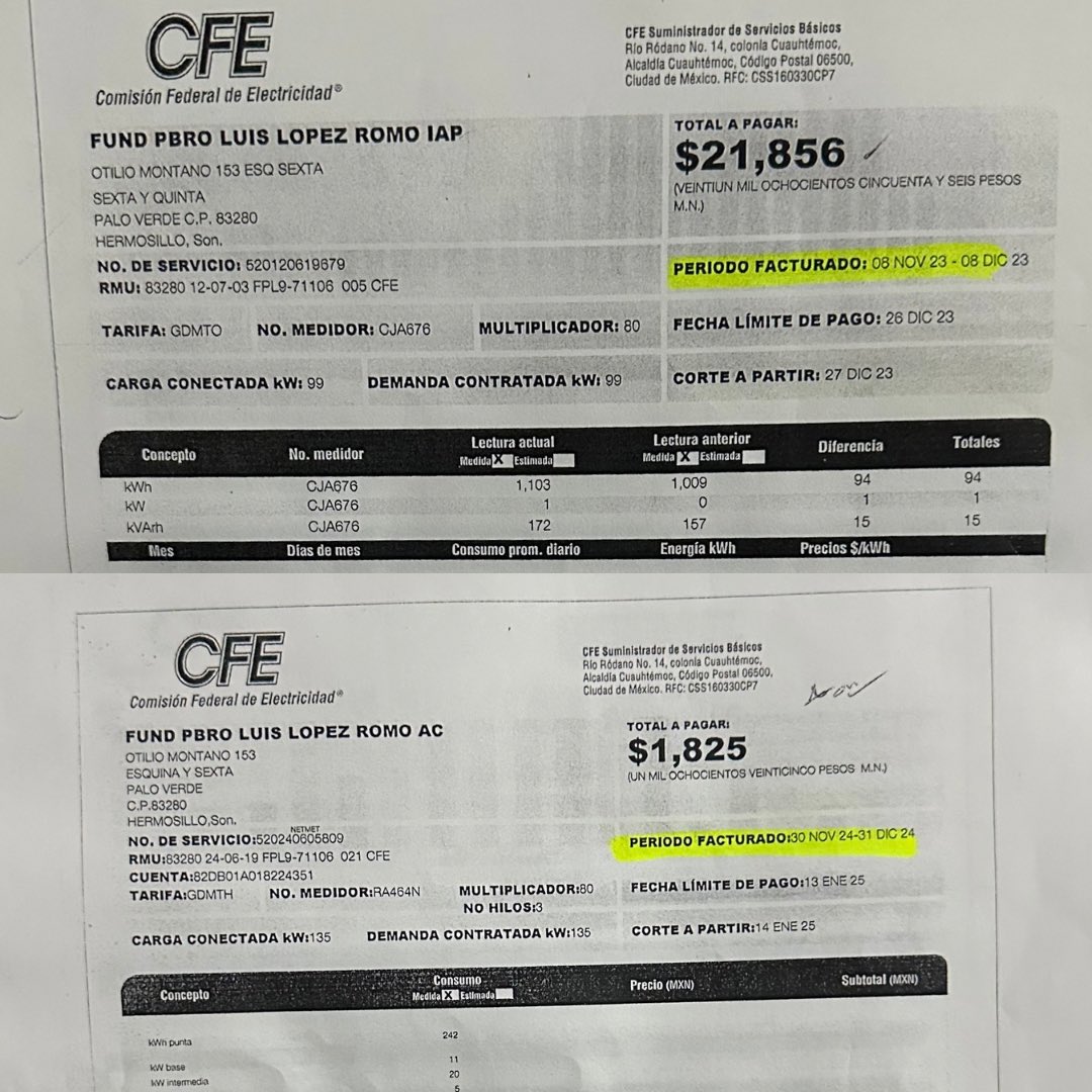 tonoastiazaran's tweet photo. Cumplimos un compromiso muy especial con la Fundación Presbítero Luis López Romo: instalar un sistema de paneles ☀️ que redujo su recibo de luz de más de 21 mil pesos a solo $1,800.

Este ahorro les permitirá destinar más recursos a lo que mejor hacen: transformar vidas de jóvenes hermosillenses, a través de la educación y los valores.

#CiudadSolar