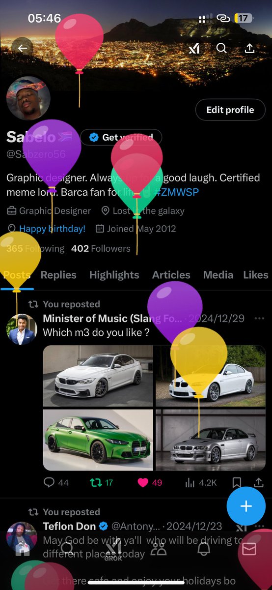 Sabzero56's tweet image. Got my balloons 🥳🥳