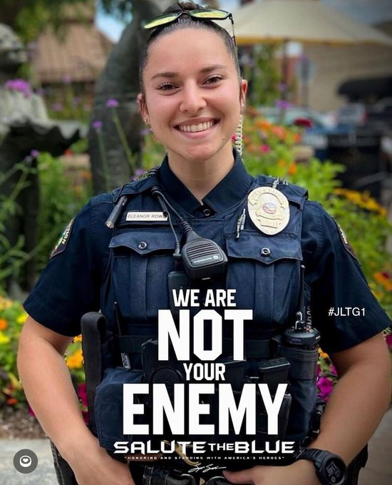 Salute the BLUE &amp; 
all who risk their lives
to defend us! 😀