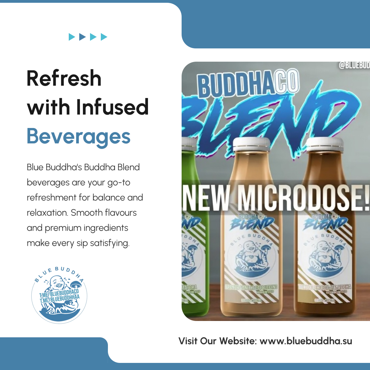 Bluebuddhhaa's tweet image. Stay refreshed with Blue Buddha&apos;s infused beverages—crafted for taste and balance. Whether you need focus or relaxation, we&apos;ve got you covered. Shop now and enjoy a drink made for you! 

#CalgaryAB #MushroomCannabisConnoisseur #InfusedRefreshment