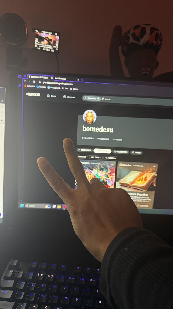 bomedesu's tweet photo. 7/100 streams completed. AI Dungeon is fire, will be seeing it a lot in future streams https://t.co/L9CDgXXq7J